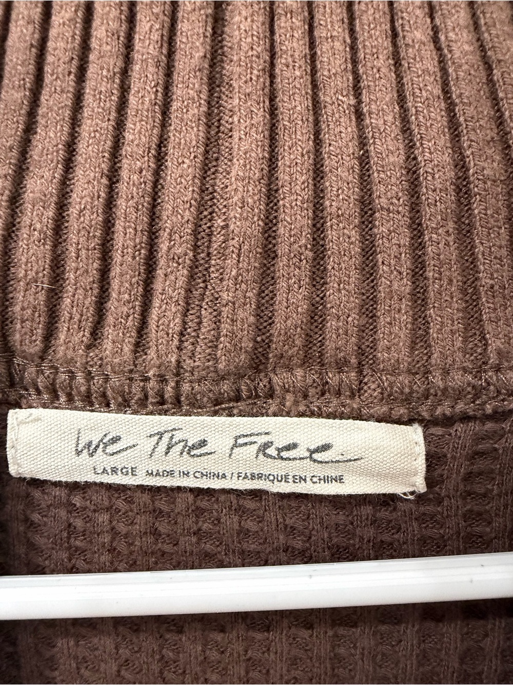 We The Free Brown Fair Isle Mock Neck Sweater Get Cozy Boho - Picture 5 of 7